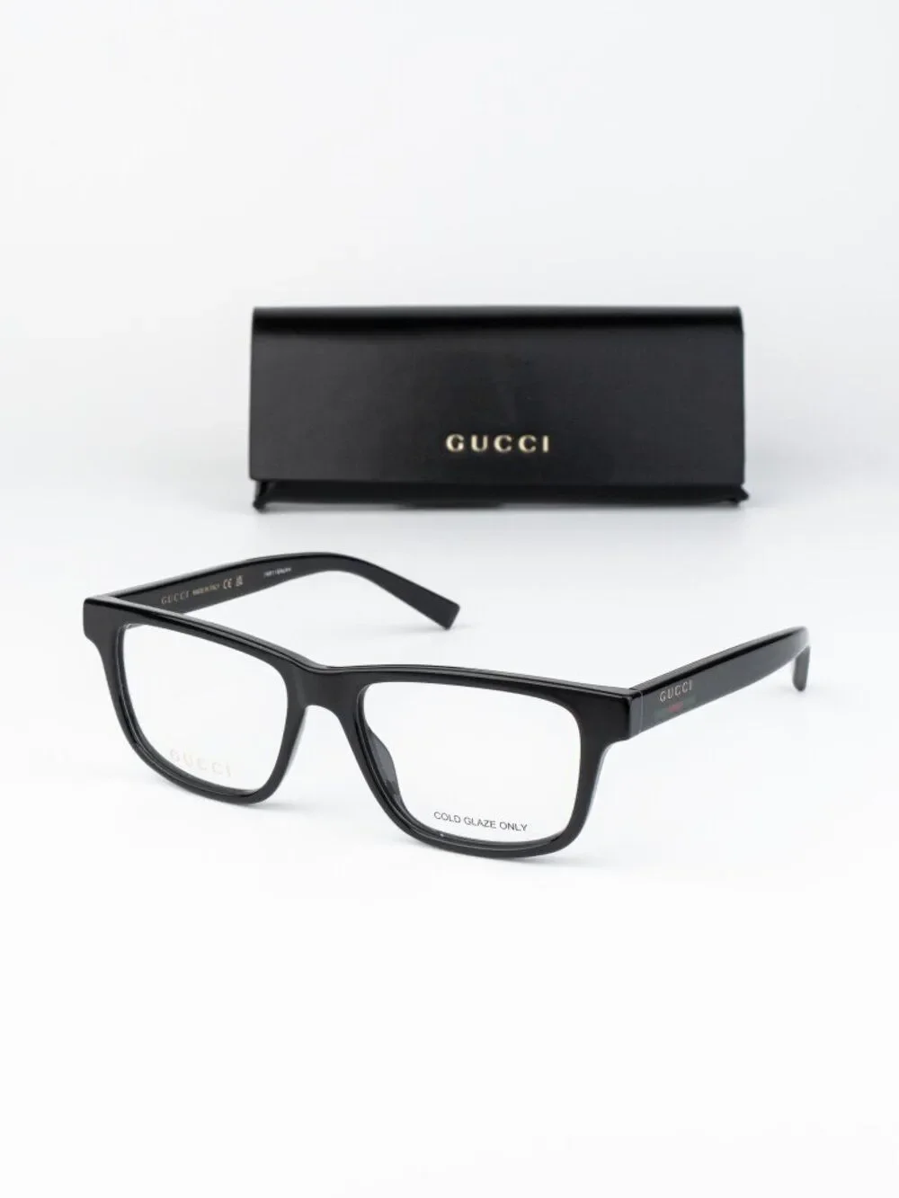 Gucci Men Eyeglasses Black Rectangle GG1987O 001 NEW AUTHENTIC